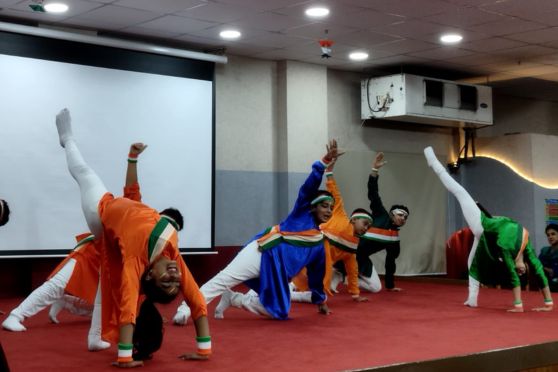 The cultural programme began with a Bengali recitation by a student of the primary section followed by two dance performances accompanied by a recitation and chorus song by the secondary section students