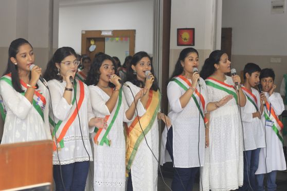 GD Goenka public school Dakshineswar, celebrated the nation's 77th independence day through a medley of songs, dances, and a yoga and martial arts display
