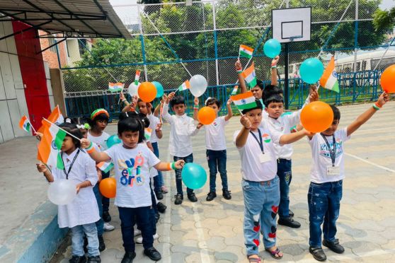"The 77th Independence Day Celebration across National English School's three branches brimmed with pride. The flag's ascent during the national anthem stirred deep patriotism. 