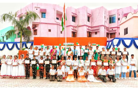The 77th Independence Day was celebrated with great pomp and vigour in the premises of Oxford Public School, Ranchi.