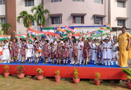 DAV MODEL SCHOOL KSTP ASANSOL celebrated the 77th Independence Day with great enthusiasm, pomp and joy