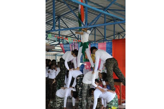 On this occasion a small colourful Programme was organised in which students exhibit their talent through Patriotism.
