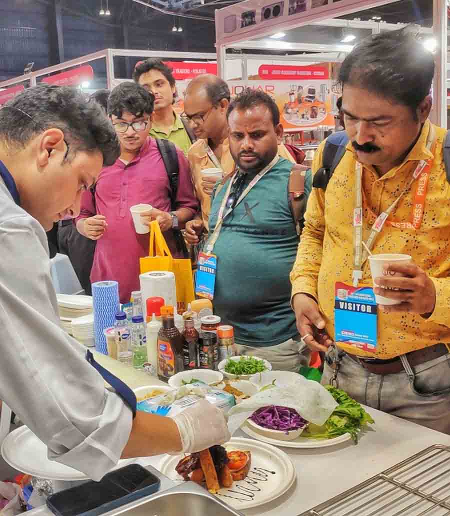Visitors at The International Foodtech - a Food Technology Expo at Biswa Bangla Mela Prangan which started on Friday. It will continue till August 20
