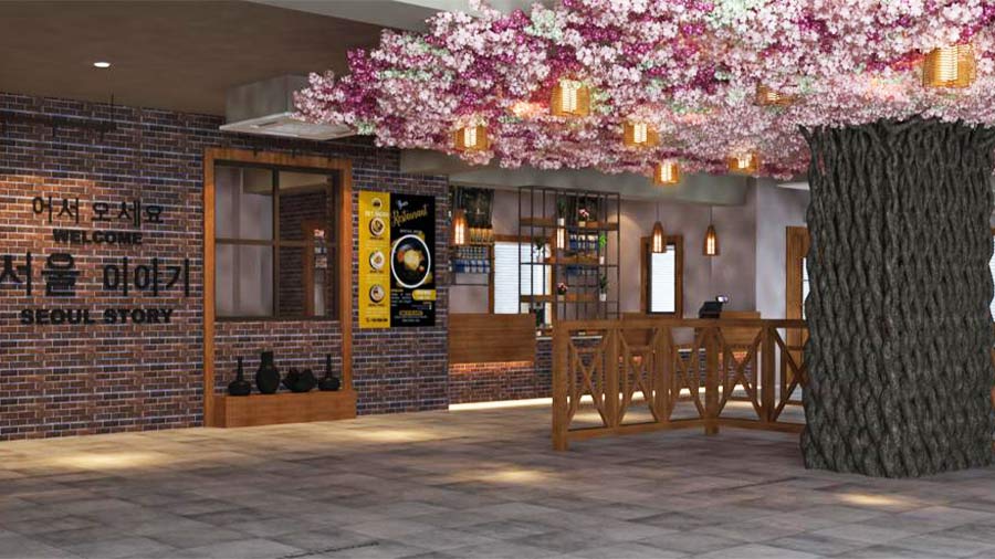 A mock-up of the restaurant expected to open doors in September at Celica Park, Park Street 