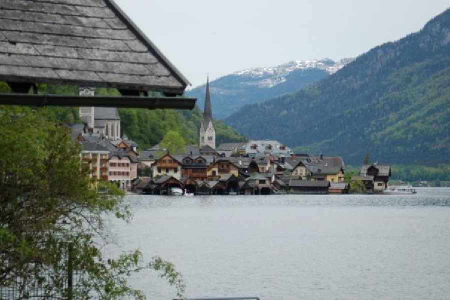 Hallstatt is a quaint Austrian village that sits on the shore of Lake Serenity
