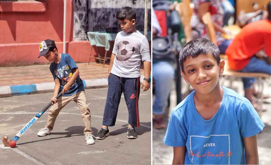 As children took up hockey sticks to score a goal, the rest immersed themselves in the festivities. (Right) Aaron Nawab Salmani, a young Christian, said, “The best part about this festival is the food. I also look forward to having fun by engaging in games with my friends”