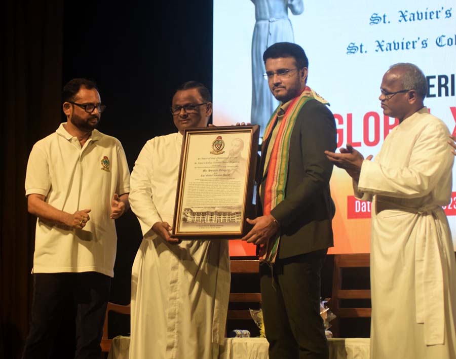 Former BCCI president and former captain of the Indian cricket team, Sourav Ganguly, was awarded the Global Xaverian Award 2023 by St. Xavier's College (Autonomous) and its Alumni Association. Ganguly is also an alumni of St. Xavier’s College and St. Xavier’s Collegiate School