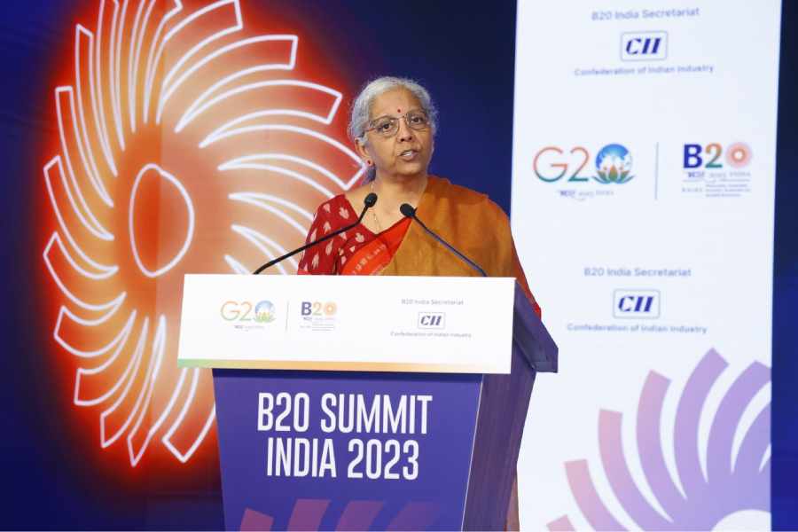 Nirmala Sitharaman | First quarter did go well, so the GDP numbers should  be good: Nirmala Sitharaman at B20 Summit - Telegraph India