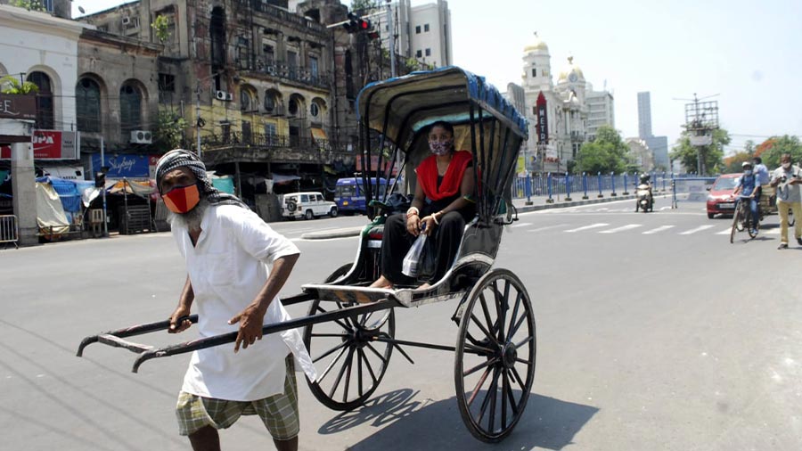 Many passengers feel that sitting in a hand-pulled rickshaw is immoral 
