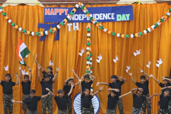 The students came together to represent different hues of our nation through mellifluous songs, patriotic dances and thought provoking skit that honored the sacrifices made by our freedom fighters