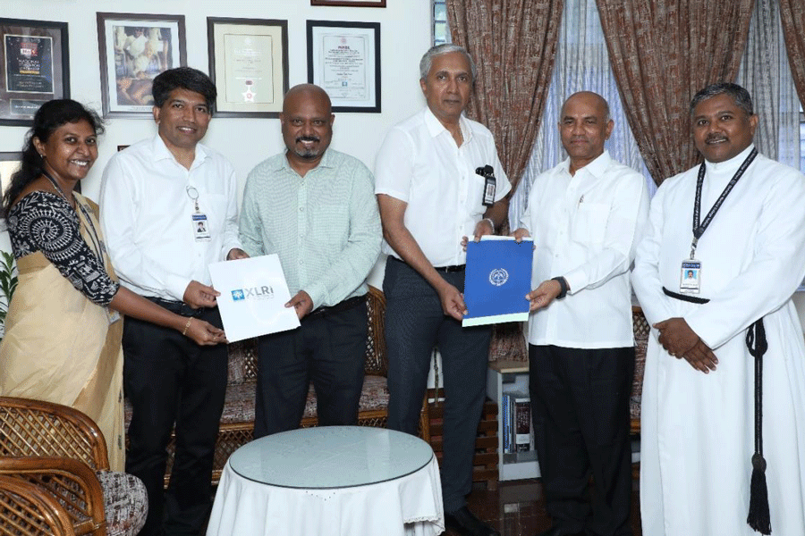 Representatives from the XLRI and CMC Vellore after the signing of the agreement in Vellore.