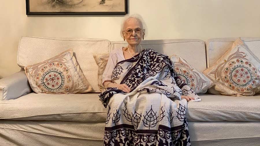 Uma Sondhi Ahmad, pictured here in her beautiful home in south Kolkata
