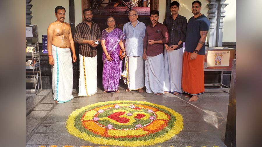 In pictures: Malayalees in Kolkata celebrate Onam with morning prayers and pookalams