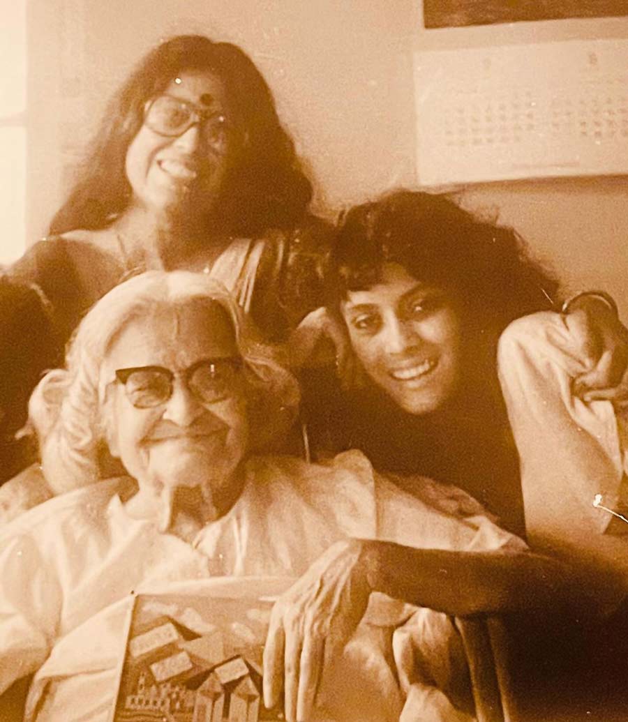 Writer, child-rights activist and actor Nandana Dev Sen uploaded this photograph early on Friday with the caption: ‘Happy Birthday, Radharani! ♥️💐🥰  Janmodiner Pronam & Bhalobasha to Dimma, my amazing poet grandmother. She was a child widow who scandalously remarried, became a bestselling (and decidedly feminist) poet, and inspired generations of writers and activists ♥️ #happybirthday #grandmother #feminist #childmarriage #poetry #inspringwomen #girlpower #girlseducation #feminism #throwbackthursday #throwback🔙 #memories’