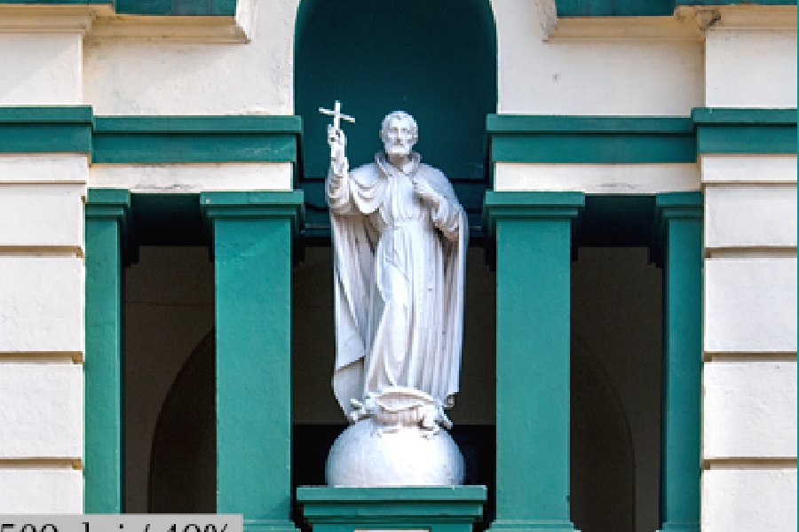 A statue of Francis Xavier at St Xavier's College