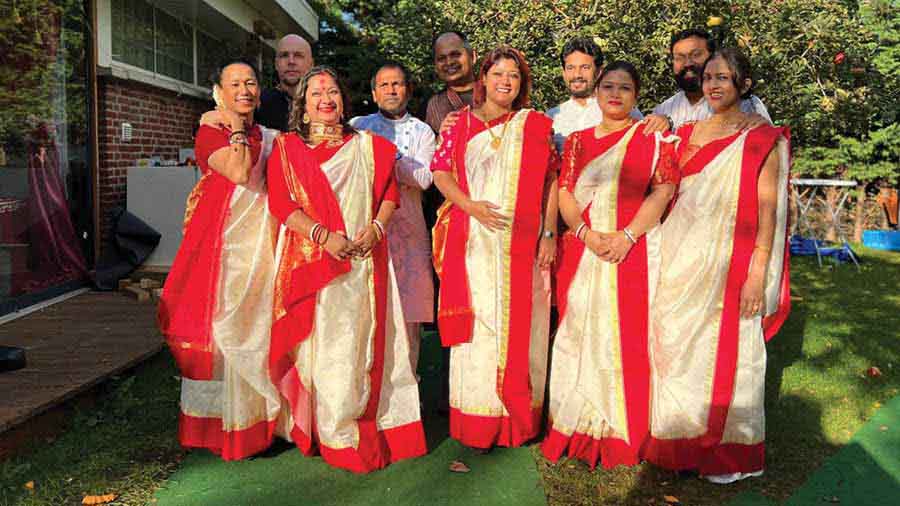 The Roys describe their Puja as a team effort, with support from their friends and neighbours