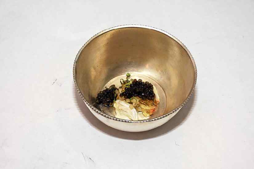 Another stellar bite was the Sri Lankan crab served with chamomile and some Kaluga cavia. The caviar is a sustainable alternative to the endangered Beluga variant