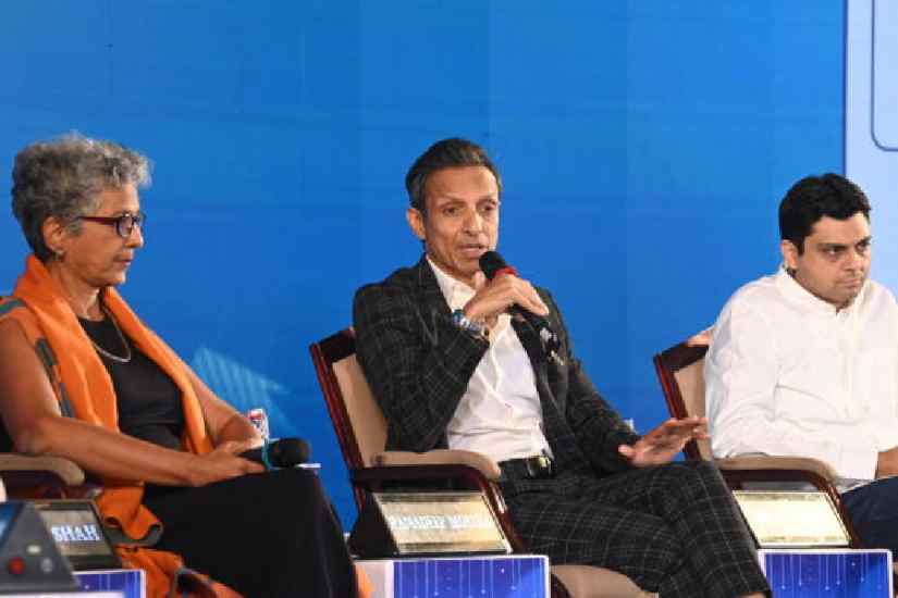 (L-R) Panelists Nandita Shah, Ranadeep Moitra and Karan Kakkad at INFOCOM 2023