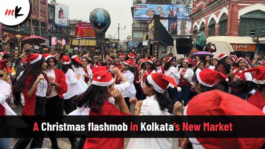 Calcutta Girls’ High School students bring Christmas cheer with a flashmob