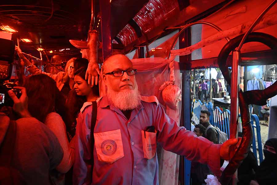 Shaikh Naziruddin, who has been a conductor on Kolkata trams for 33 years, was amazed by the sheer outlandishness of the tram. “I have never seen anything like this before,” he exclaimed 