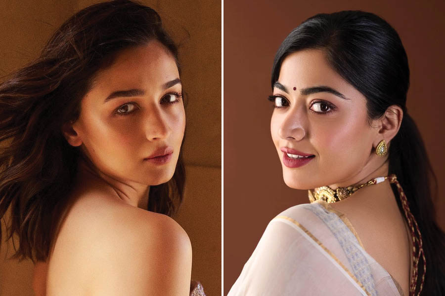 Alia Bhattxxx Com - Alia Bhatt | Alia Bhatt in nude off-shoulder gown to Rashmika Mandanna's  sari look: Top Instagram moments - Telegraph India