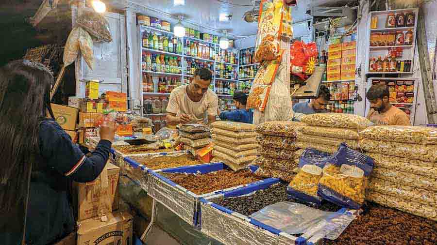 Christmas is a busy time for dry fruit vendors in New Market 