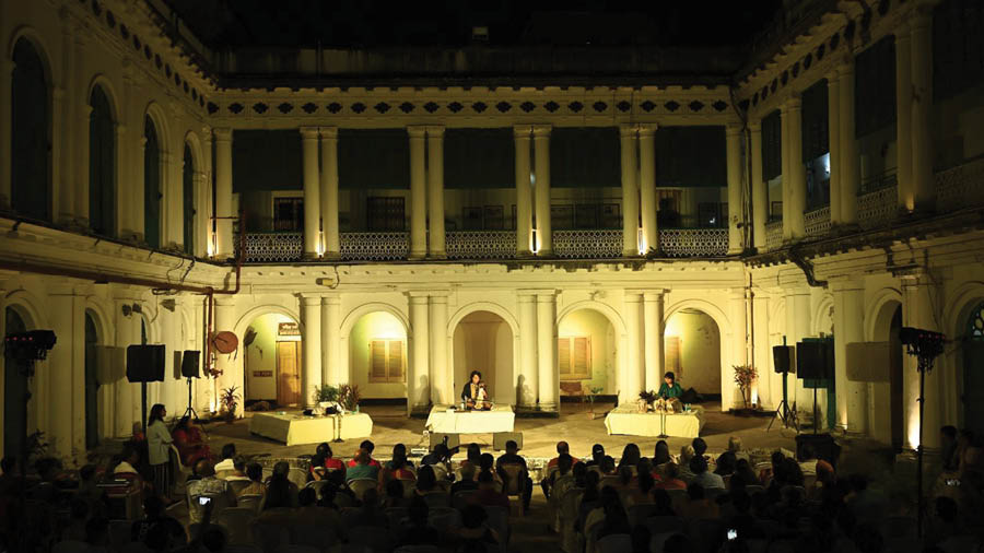 An open-air classical music concert at Jorasanko Thakur Bari – part of ‘The City As A Museum’