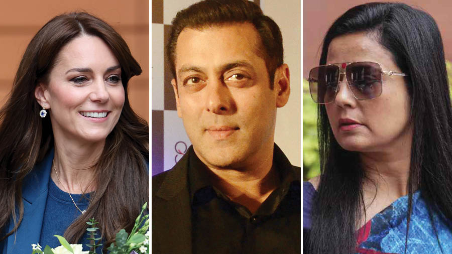 (L-R) Kate Middleton, Salman Khan and Mahua Moitra are among the newsmakers of the week