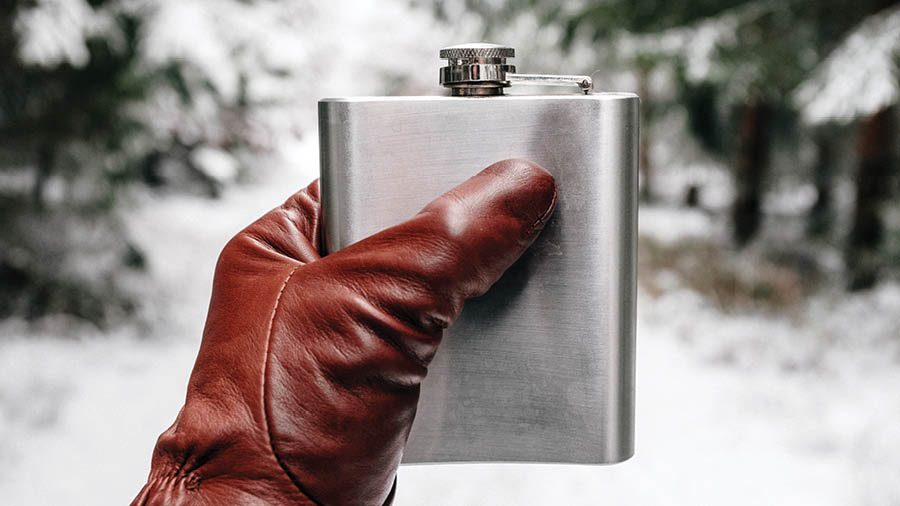 Hip flasks are easy to carry, especially on trips