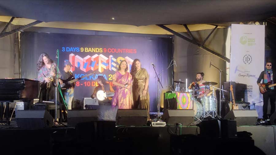 JazzFest history on the making: Tritha and Rupa Biswas share the stage for a performance of ‘Aaj Shanibar’, a song from Biswas’s 1981 album, 'Disco Jazz'