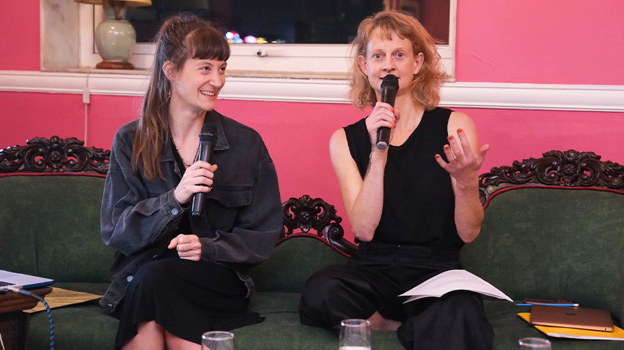 Solène Weinachter and Katye Coe of Scottish Dance Theatre at The Glenburn Penthouse, during Artist Diaries