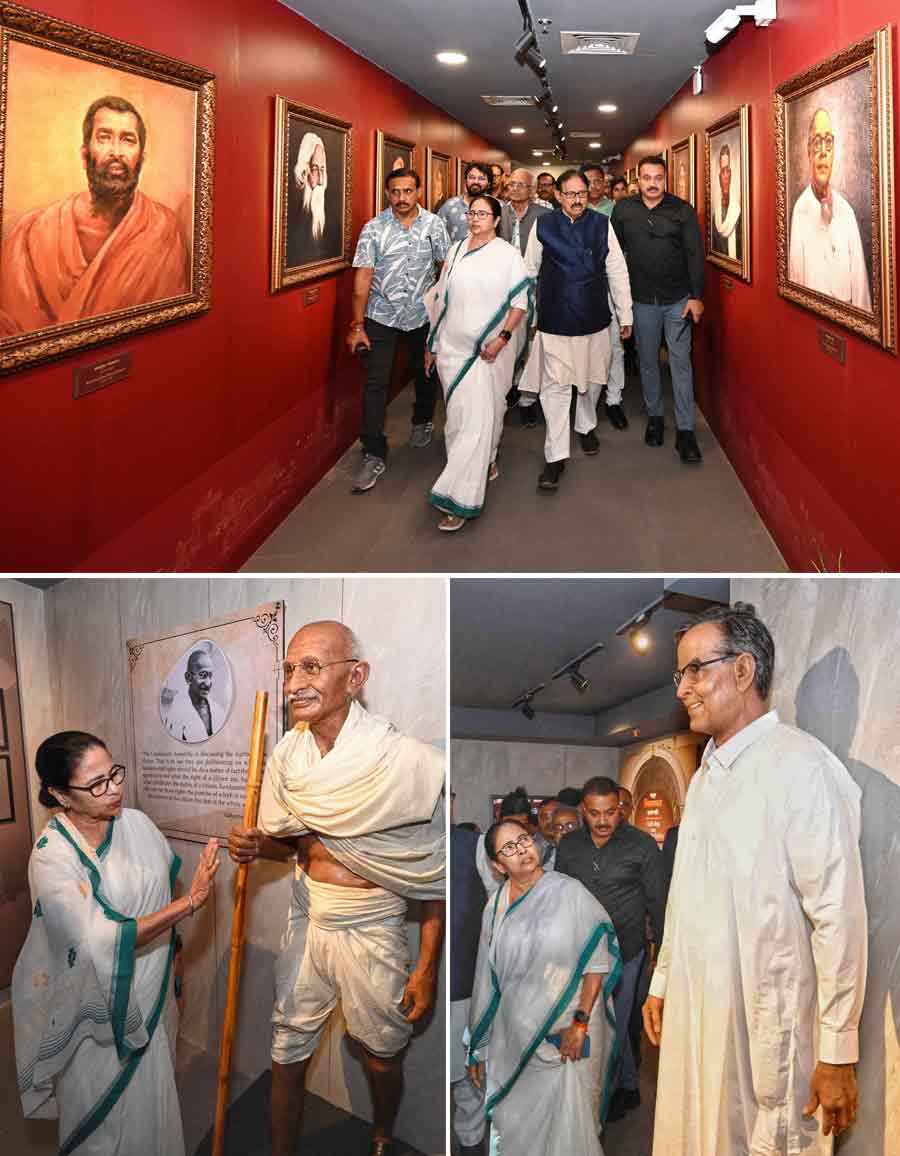 Chief mInister Mamata Banerjee inaugurated the Assembly Museum at the basement of the Platinum Jubilee Memorial Building at the West Bengal Legislative Assembly House on Monday  