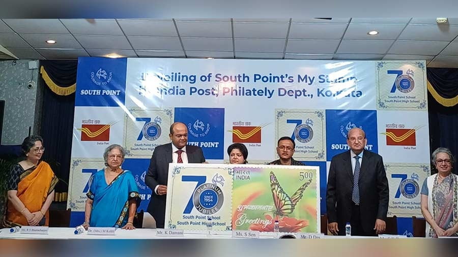 India Post unveils special “My Stamp” on South Point’s platinum jubilee