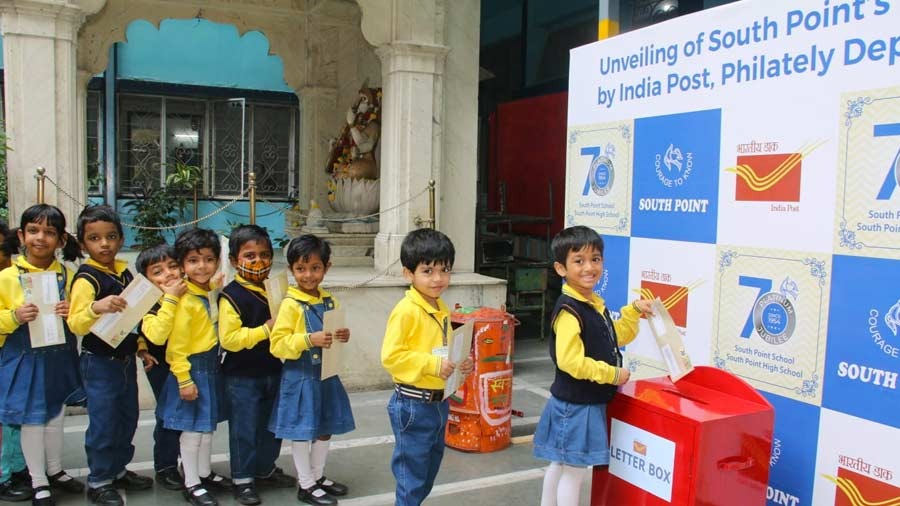 India Post has set up a temporary post office in the schoo
