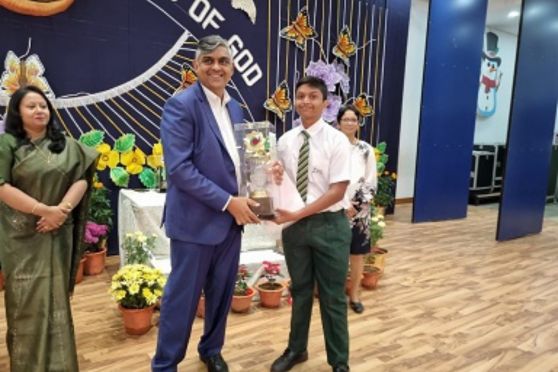 Tata Cummin's Young Achiever's Award: Arnav Debuka claimed the spotlight, earning a rolling trophy and a substantial cash prize of ₹10,000 for securing the highest average in class 10.
