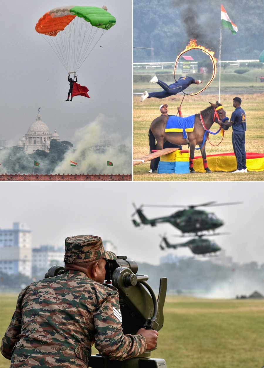 Military Tattoo’s final rehearsals were held at the Race Course grounds on Thursday, a day ahead of Vijay Diwas  