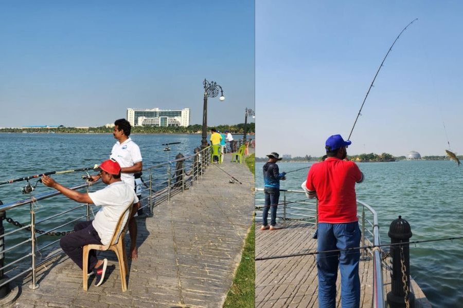 Angling underway at Eco Park.