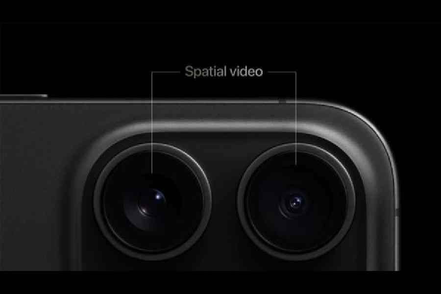 Spatial videos are captured using the main and ultra-wide cameras on iPhone 15 Pro and iPhone 15 Pro Max while in landscape orientation