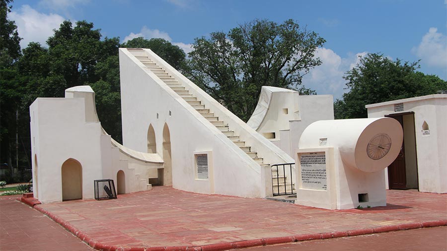 The observatory by Maharaja Sawai Jai Singh, which consists of 13 architectural astronomy instruments 
