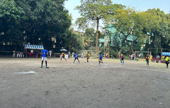An inter-house football match of the tournament 