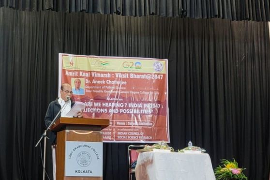 Dr Aneek Chatterjee, a luminary in International Relations, dissected India's future across economic, military, maritime, foreign policy and socio-cultural development dimensions, as part of his detailed presentation on India's future.