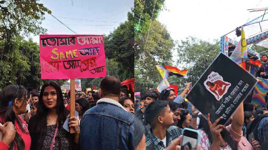Participants at the Kolkata Rainbow Pride Walk
