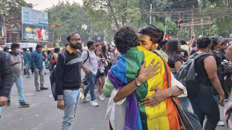 Participants at the Kolkata Rainbow Pride Walk