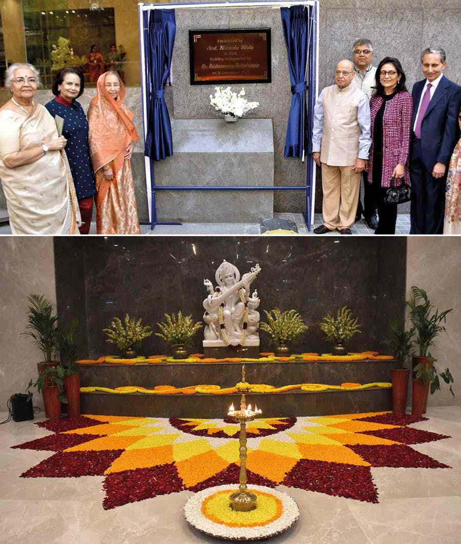 The inauguration saw the opening of the building with a plaque unveiling. It was followed by the lighting of a lamp in the lobby. The programme then moved on to speeches about Nirmala Birla (founder of MHS) and felicitations of the chief guests
