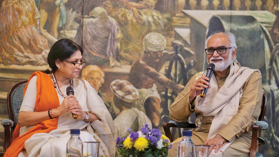 Roopa Ganguly (left) in conversation with Joshi