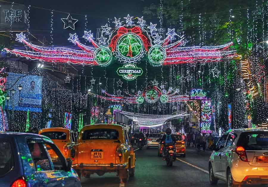 Park Street is lit up for Christmas on Thursday  