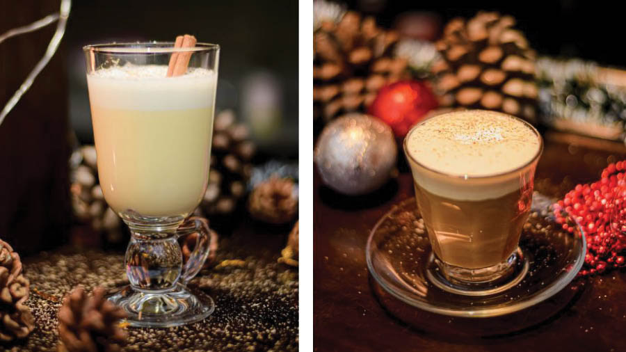 Eggnog and (right) Hot Buttered Rum