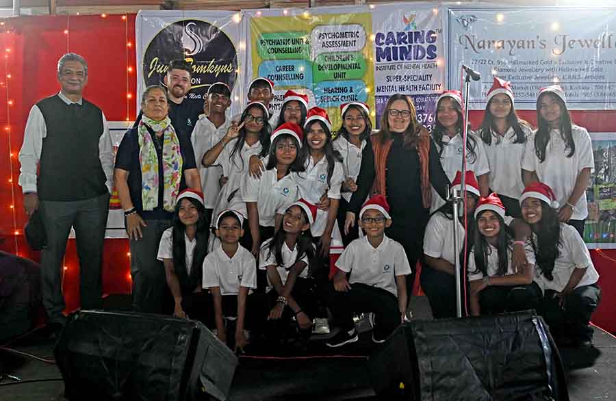A choir by 18 students of Dr Graham’s Home Kalimpong spread Christmas cheer through their renditions of carols; music performances by local artistes followed