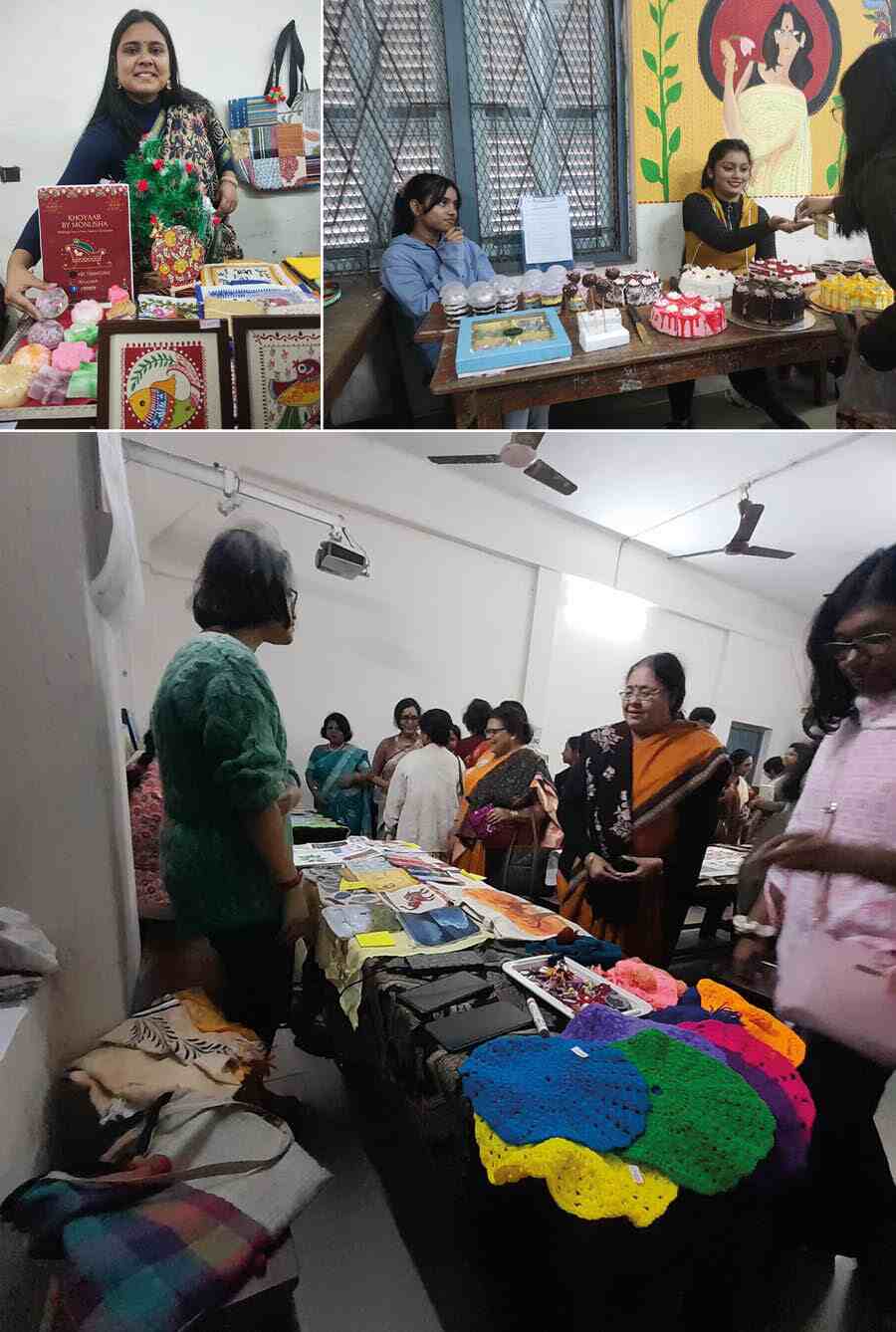 Women's Christian College Eco Club, ISPC, Unmesh Entrepreneurship Cell, Sumeli and Sucharu, organised a Christmas Carnival within the college premises. The event featured a display and sale of student-crafted handicrafts and delicious homemade food items. Principal Ajanta Paul inaugurated the event followed by a cultural programme in the college auditorium, attended by governing body members and the esteemed chief guest, Anand Peacock, pastor of Circular Road Baptist Church
