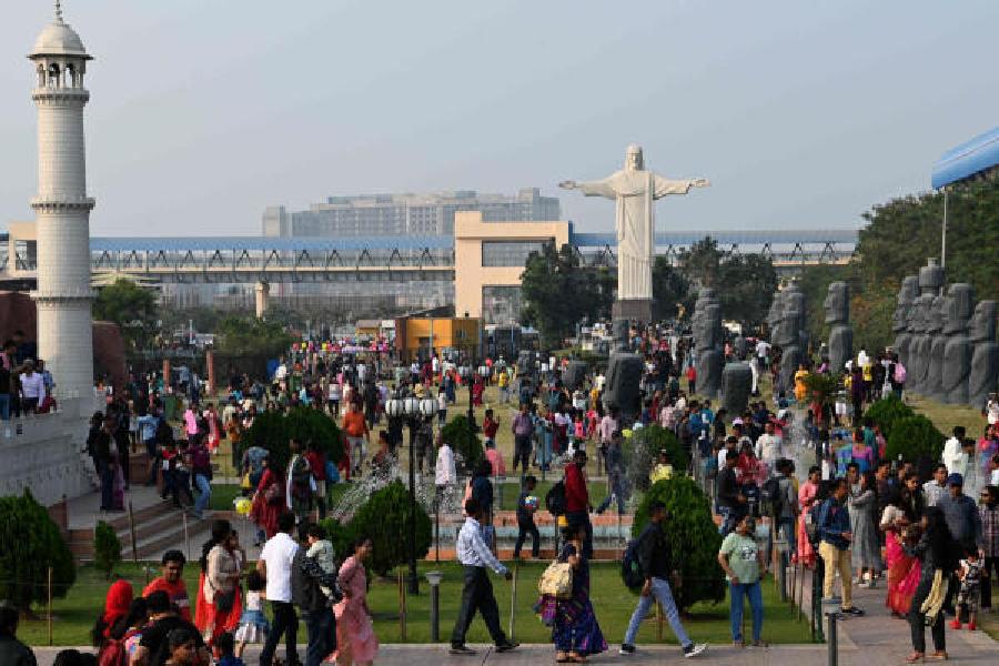 A crowded Eco Park on Sunday